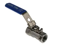 RS PRO Stainless Steel Threaded Threaded 2-Way, BSPP 68 bar, Ball Valve