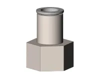 SMC KQ2 Series, KQ2F12-G04N Pneumatic Fitting 12mm One-Touch Fitting, Female, G 1/2, G