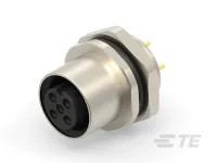 TE Connectivity Connector Assembly, 3 Contacts, Panel, M12 Connector, Socket, Female, IP67, M12 Connector Series