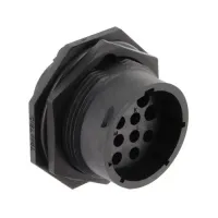 Souriau Sunbank by Eaton Circular Connector, 13 Contacts, Panel Nut, Socket, Female, IP68, IP69K, UTSX Series