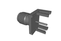 Molex 73251 Series Edge Female SMA, 50 Ω, Straight Body Edge Mount