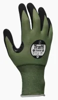 Traffi TG6040 Green Elastane Glove, Size 12, Nitrile Coating