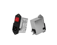 Astrodyne TDI 084M.01001.00-RSI, 250V 10A Screw Filter Unit Male On-Off 2 Fuse, Wire Leads