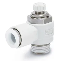 SMC AS Series Elbow Type Flow Controller, AS4201F-04-12S, Threaded R(PT) 1/2 in 12 mm