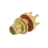 TE Connectivity 2502 Series Panel Mount Male SMA, 50 Ω, Straight Body Through Hole