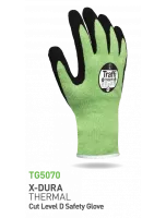 Traffi TG5070 Green Acrylic Gloves, Size 9, Nitrile Coating
