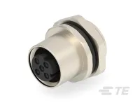 TE Connectivity Connector Assembly, 3 Contacts, Panel, M12 Connector, Socket, Female, IP67, M12 Series