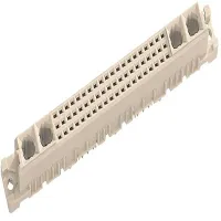 HARTING DIN 41612 64 Way 2.54 mm Pitch, Type PCB, Type Connector, Type Press-in, 3 Row Female, Straight Connector