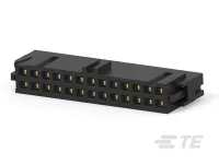 TE Connectivity AMP-LATCH Series Right Angle Cable Connector Assembly, 26-Contact, 2 Row, 2.54 mm Pitch Plug-In