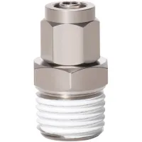AirTAC BKC Series Valve Pneumatic Flow Control Valve, Inlet Male, Barbed Connector BSPT 1/8 in, Outlet Male Threaded