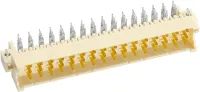 HARTING DIN 41612 48 Way 5.08 mm Pitch, Type PCB, Type Connector, Type Solder Pin, 3 Row Male, Angled Connector