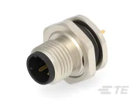 TE Connectivity Connector Assembly, 3 Contacts, Panel, M12 Connector, Plug, Male, IP67, M12 Series Series