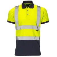 Supertouch SHV-30S4 Navy, Yellow Unisex Polo Shirt S
