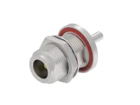 TE Connectivity N-Type Series Bulkhead Female N Type, 50 Ω, Straight Body Crimp
