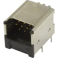 HARTING Han Push Pull (V14) Series Angled Through Hole PCB Header, 10 Contact(s), 3 mm Pitch, 3 Row, Shrouded