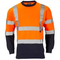 Supertouch Navy, Orange Unisex Sweatshirt, 4XL