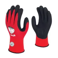 Polyco Healthline 911 Black, Red Nitrile Reusable Gloves, Size 10, Nitrile Micro-Foam Coating