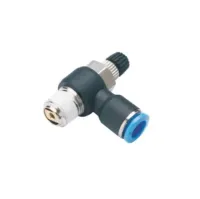 Titan SL Series Elbow Fitting, SL 6-M5, Inlet Female, Push-in 6 mm, Outlet Male Threaded Metric M5