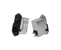 Astrodyne TDI 084M.01001.00, 250V 10A Screw Filter Unit Male On-Off 2 Fuse, Tab