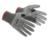 Tilsatec 55-4311 Grey Microfoam Nitrile Abrasion & Tear-Resistant Gloves, Size 12, Uncoated Coating