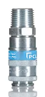 PCL Steel Pneumatic Quick Connect Coupling, 1/2 in Male R Single Action