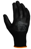 Liscombe Black Polyamide Work Gloves, Size 7, Polyurethane Coating