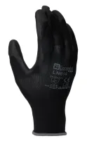 Liscombe LN6 Black Polyamide Work Gloves, Size 10, Polyurethane Coating
