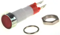 Signal Construct Red Panel Mount Indicator, 24V, 28 V, 10mA, Flush