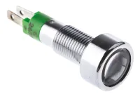 Signal Construct, Green Panel Mount Indicator SMLD Series, 8 mm, Tab Termination, IP67 14V