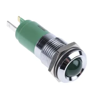 CML Innovative Technologies, Green Panel Mount Indicator, 14 mm, Solder Tab Termination, IP67 24V