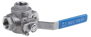 RS PRO Stainless Steel Threaded Threaded 3-Way, L Port, BSPP 68 bar, Ball Valve