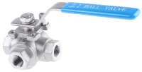 RS PRO Stainless Steel Threaded Threaded 3-Way, T Port, BSPP 68 bar, Ball Valve