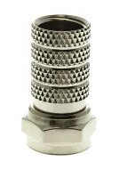 TE Connectivity F Series Cable Male F Connector, 75 Ω, Straight Body Twist On