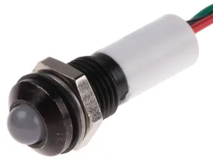 RS PRO Panel Mount Indicator, 12V dc, 20mA, Lead Wire Termination, IP67, Prominent