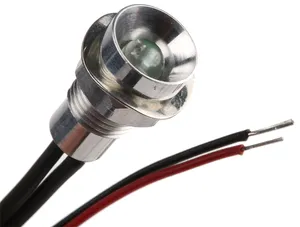 Oxley Bezel, Red Panel Mount Indicator OXL/CLH/80 Series Series, 8 mm, Flying Lead Termination, IP67 24V ac