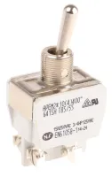 Nidec Components Toggle Switch, PCB Mount, On-Off-On, SPDT, Solder Terminal