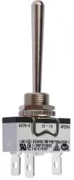 Nidec Components Toggle Switch, PCB Mount, On-Off-On, SPDT, Solder Terminal