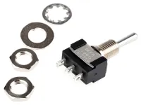 Nidec Components Toggle Switch, PCB Mount, On-Off-On, DPDT, Solder Terminal
