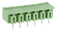 RS PRO CTB9359 Series Right Angle Through Hole Pluggable Terminal Block, 6 Contact(s), 5.08 mm Pitch, 1 Row, Shrouded