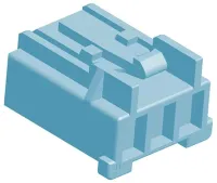 TE Connectivity, Grace Inertia Male Connector Housing, 2.5 mm Pitch, 3 Way, 1 Row Straight