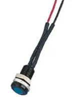 Oxley, Blue Panel Mount Indicator OXL/CLH/63 Series Series, 6.4 mm, Flying Lead Termination, IP66 3.6V