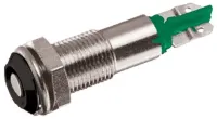 Signal Construct Green Indicator, 20V, 28 V, Lead Wire Termination, Recessed