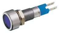 Signal Construct Blue Panel Mount Indicator, 24V, 28 V, 10mA, IP67, Flush
