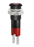 Signal Construct Red Indicator, 12V, 10mA, Solder Tab Termination, Recessed