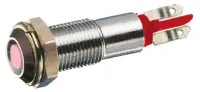 Signal Construct Red Indicator, 24V, 10mA, Solder Tab Termination, Recessed