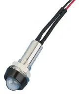Oxley Blue Panel Mount Indicator, 24V, 15mA, Lead Wire Termination, IP67, Prominent