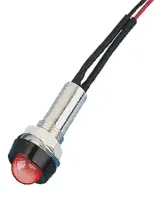 Oxley, Green Panel Mount Indicator STR/LH/8/AC Series Series, 8 mm, Flying Lead Termination, IP67