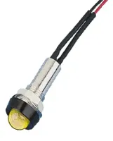 Oxley Yellow Panel Mount Indicator, 230V ac, Lead Wire Termination, IP67, Prominent