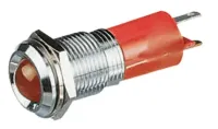 CML Innovative Technologies, Red Panel Mount Indicator, 14 mm, M8 Termination, IP67 12V