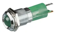 CML Innovative Technologies, Green Panel Mount Indicator, 14 mm, M8 Termination, IP67 12V